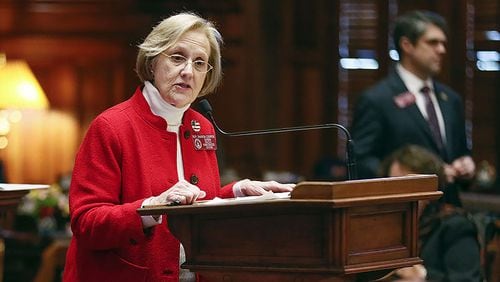 Sharon Cooper, R - Marietta, urged Georgia House colleagues to vote for a senior care safety bill that was overwhelming approved after she spoke last month. The reform proposal heads to the Senate later this month.