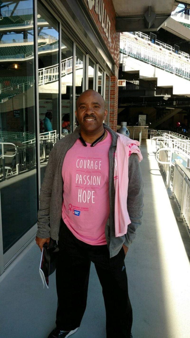 Eric Dunlap, a resident of Stone Mountain, was diagnosed with breast cancer in 2000. While breast cancer in men is rare, it can occur. CREDIT: FAMILY PHOTO
