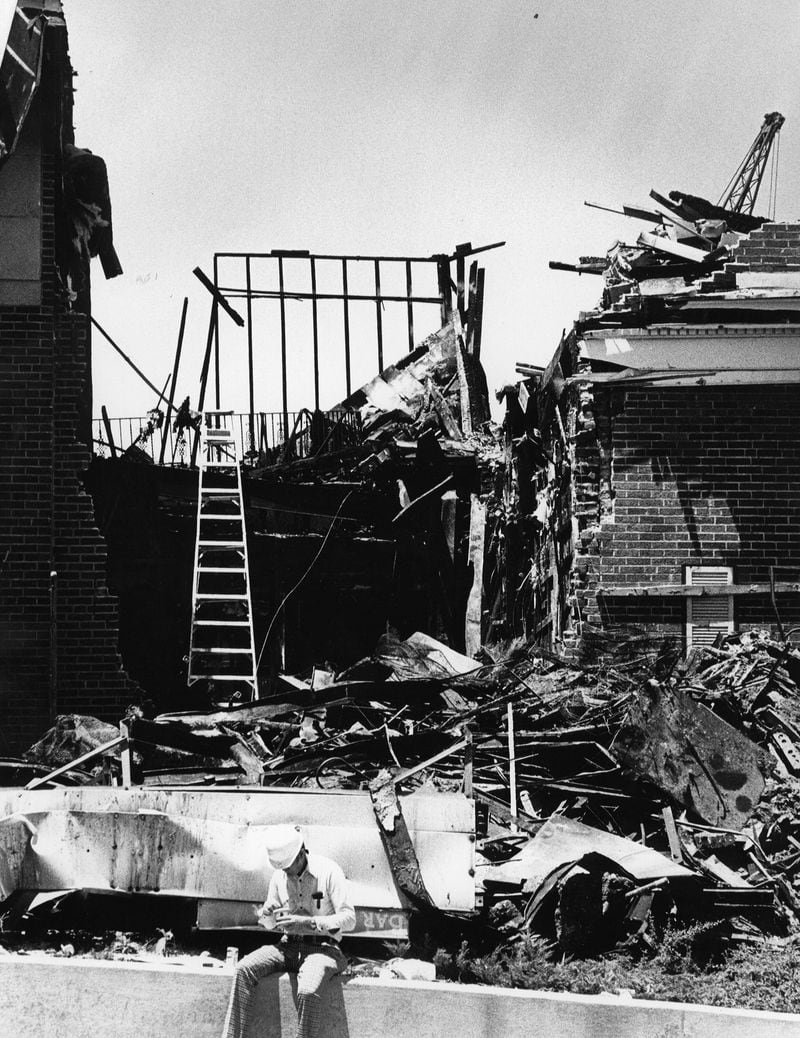 Destruction after the fire at the Beverly Hills Supper Club. May 1977