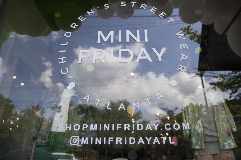 The exterior of Mini Friday, a children’s street wear store, in Atlanta’s Kirkwood community.(ALYSSA POINTER/ALYSSA.POINTER@AJC.COM)