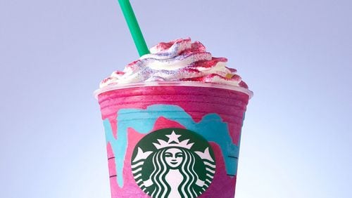 Starbucks' Unicorn Frappuccino, here and gone in five days. (Courtesy of Starbucks)