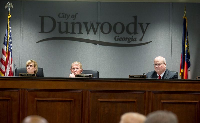 Councilman Terry Nall (right) has been staunchly critical of AMR's service in Dunwoody. (Alyssa Pointer/alyssa.pointer@ajc.com)
