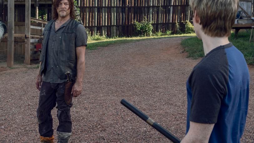 Norman Reedus as Daryl Dixon, Matt Lintz as HenryÂ - The Walking Dead _ Season 9, Episode 11 - Photo Credit: Gene Page/AMC