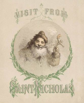 Santa through the years: 1862 cover of "A Visit from Saint Nicholas."