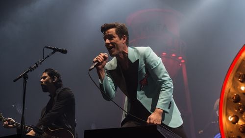 Frontman Brandon Flowers entertained a sold-out crowd at Infinite Energy Arena on Sunday. Photo Credit: Rob Loud / @RobLoud