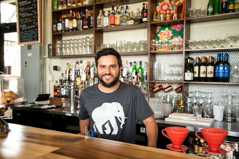 Buteco owner Rafael Pereira at the bar. Photo credit- Mia Yakel.