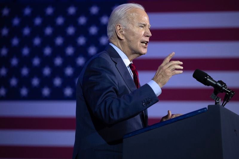 President Joe Biden is campaigning in the Washington suburbs this evening. (Tom Brenner/The New York Times)
                      