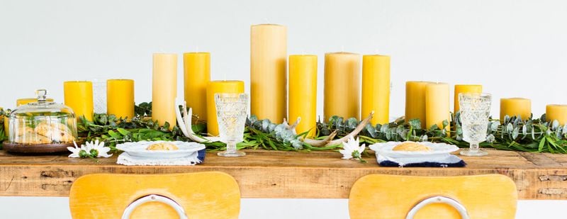 The Beeswax Co. in Texas uses 100 percent beeswax for its naturally fragrant and handsome candles. Contributed by beeswaxco.com