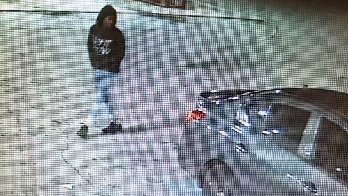 Atlanta police are looking for this man in connection with the Jan. 31 shooting at a northwest Atlanta Chevron gas station.
