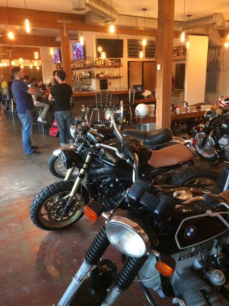 The interior of Lean Draft House in Westview, where owner Leo Inestroza displays his collection of vintage European motorcycles. However, it would be wrong to think of it as a biker bar. CONTRIBUTED BY WENDELL BROCK