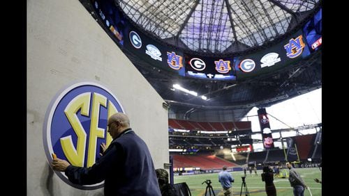 The SEC Championship football game is played annually in Mercedes-Benz Stadium.