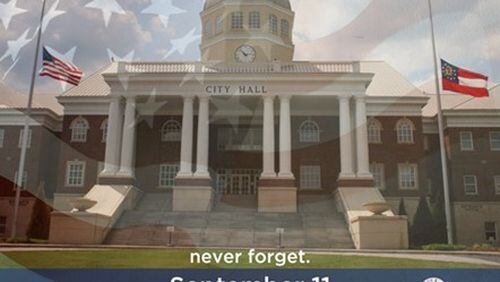 Roswell’s mayor and city council invite the public to remember those who lost their lives in the September 11, 2001 attacks and pay tribute to the heroism and unity experienced on that day. (Courtesy City of Roswell)