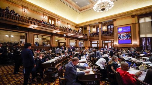 Georgia legislators face one last busy day under the Gold Dome before the General Assembly adjourns Thursday. (Miguel Martinez / miguel.martinezjimenez@ajc.com)