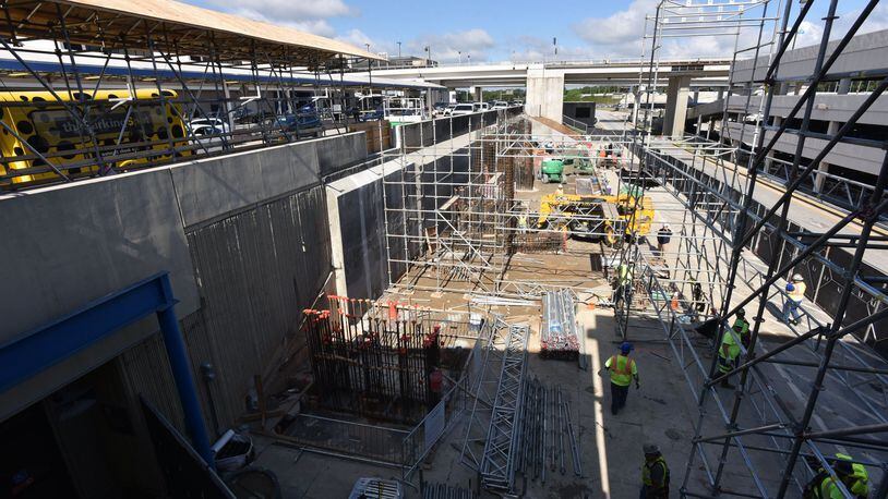 Part of ATL Next construction near north terminal parking deck at Hartsfield-Jackson Atlanta International Airport on Thursday, May 25, 2017. HYOSUB SHIN / HSHIN@AJC.COM