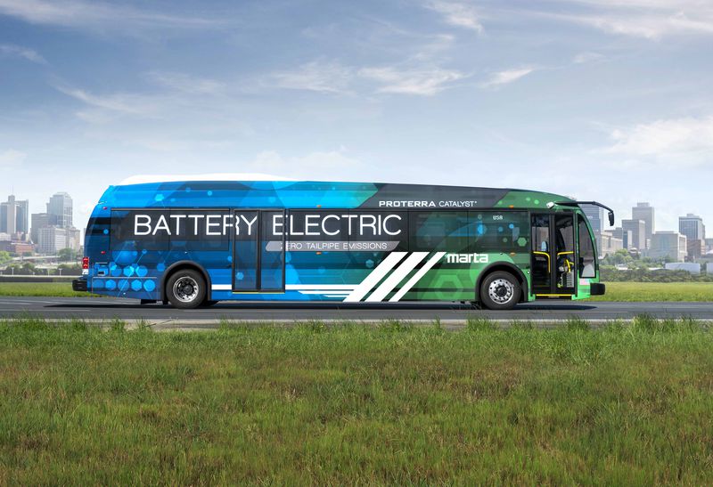 The Catalyst holds up to 40 seated passengers and can travel more than three hours on a single charge. PHOTO COURTESY OF MARTA
