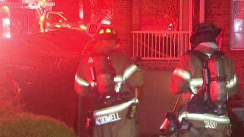 Crews were on the scene of an apartment fire early Wednesday morning at the Retreat at Stonecrest complex on Amanda Drive.