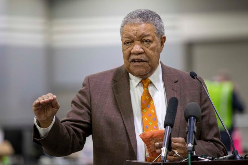 Fulton County Commission Chairman Robb Pitts opposes a court-ordered review of absentee ballots from November's presidential election. “This is nothing more than a circus that’s being put on by those who promote the ’big lie’ ” that Trump won the election, Pitts said. “Where does it end? The votes have been counted. The elections have been certified. It’s over.” (Alyssa Pointer / Alyssa.Pointer@ajc.com)