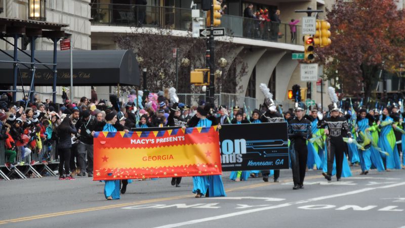 The Harrison High School Marching Band from Kennesaw performed Thursday, Nov. 24, 2016 in the Macy's Thanksgiving Day Parade.