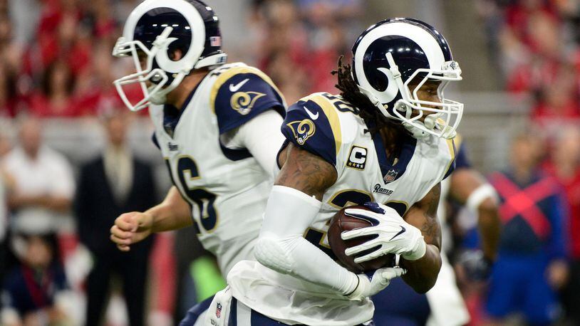Rams QB Jared Goff and RB Todd Gurley (30) were major drivers of the team's success in 2017.