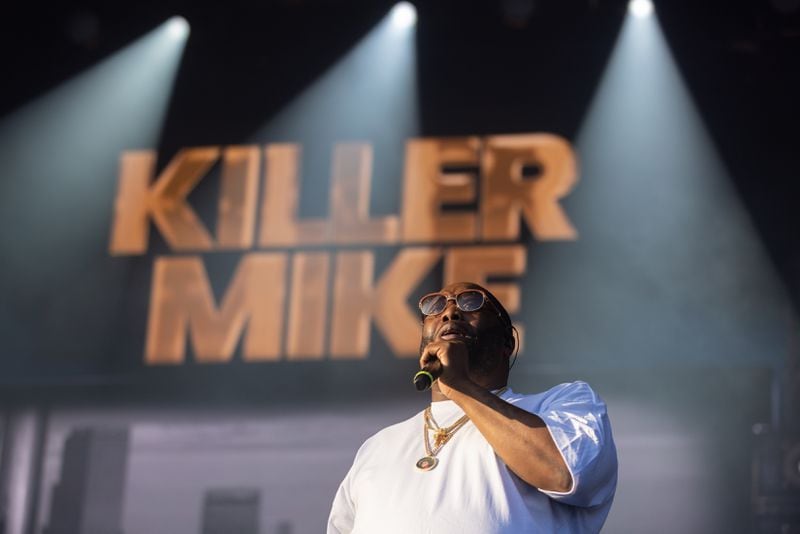 Killer Mike performs at ONE Musicfest at Piedmont Park in Atlanta on Sunday, October 29, 2023. (Arvin Temkar / arvin.temkar@ajc.com)