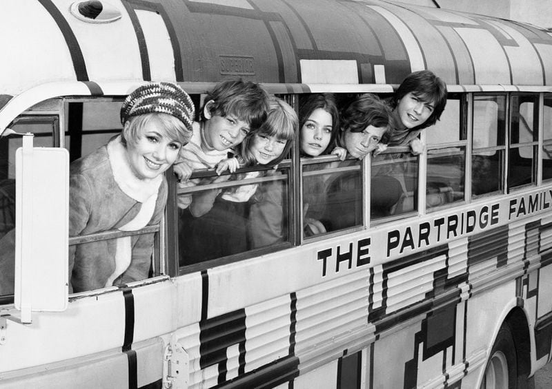 From left, Shirley Jones, Jeremy Gelbwaks, Suzanne Crough, Susan Dey, Danny Bonaduce, David Cassidy as ‘The Partridge Family’ in 1970. 