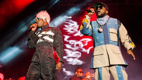 Andre "Andre 3000" Benjamin, left, and Antwan "Big Boi" Patton, right, of Outkast.