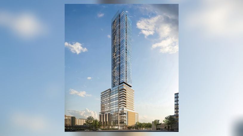 This is a rendering of Rockefeller Group's planned 60-story tower at 1072 West Peachtree St. in Midtown.