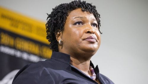 Stacey Abrams, the Democratic candidate for Georgia governor, spoke at an event celebrating Hispanic Heritage Month on Oct. 1, 2018.