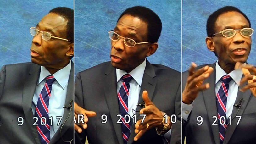 Screen shots from Dr. Yvon Nazaire video deposition on March 9, 2017.