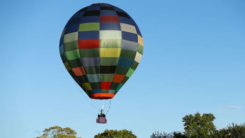 A man has minor injuries after escaping from a hot air balloon when it crashed upon takeoff.