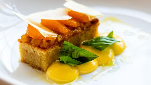 Ricotta Pound Cake with Satsuma Curd is a favorite from pastry chef Zibaa Sammander of Adalina. CONTRIBUTED BY HENRI HOLLIS