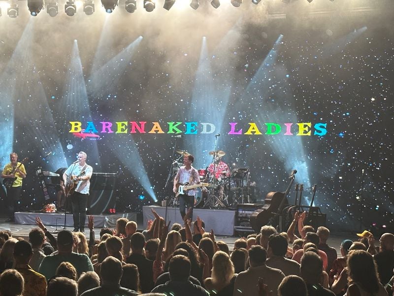 Barenaked Ladies consists of four original band members; Ed Robertson, Kevin Hearn, Tyler Stewart and Jim Creeggan. They all performed at Chastain Park Amphitheatre June 30, 2023. RODNEY HO/rho@ajc.com