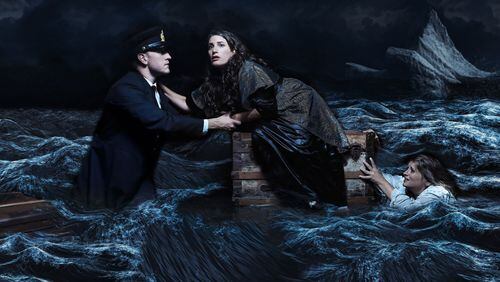 Blake Burgess (from left), Shannon McCarren and Jessica De Maria appear in the Serenbe Playhouse musical “Titanic.” PHOTO CREDIT: BreeAnne Clowdus
