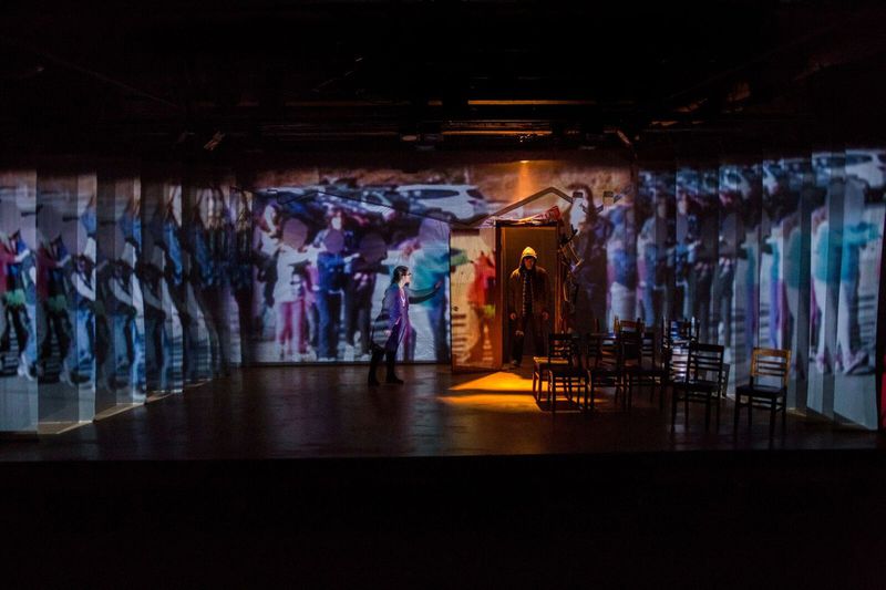 Projections by Obie-winning designer Jared Mezzocchi play an integral part in Synchronicity Theatre’s production of Jennifer Barclay’s “Ripe Frenzy.” CONTRIBUTED BY JERRY SIEGEL