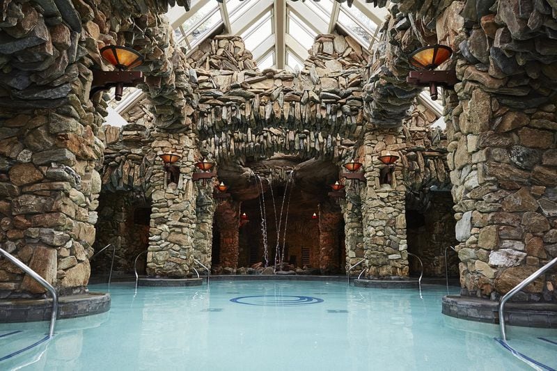 The spa at Omni Grove Park Inn is located in a subterranean grotto. Contributed by The Omni Grove Park Inn