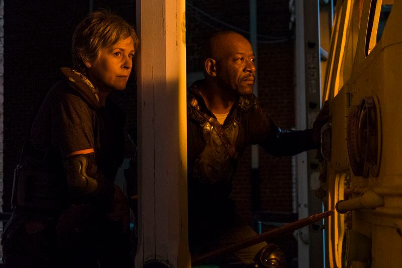  Melissa McBride as Carol Peletier, Lennie James as Morgan Jones - The Walking Dead _ Season 8, Episode 9 - Photo Credit: Gene Page/AMC