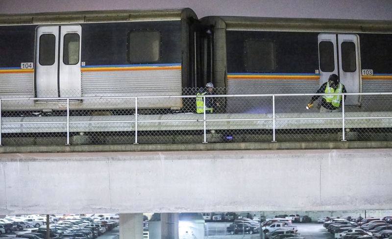 January 16, 2019 Atlanta: MARTA riders at Hartsfield-Jackson International Airport were inconvenienced Wednesday, Jan. 16, 2019 due to a disabled train that was stuck on the tracks at the Airport station. The out-of-service train got stuck on the MARTA tracks just north of the airport Tuesday night, and stopped train service inâ both directions on the red and gold lines. Shuttle buses took passengers from the College Park station to the airport that caused delays. A shuttle train on the northbound track took riders between the stations. It is able to go around the disabled train, MARTA spokeswomanâ Stephany Fisher told AJC.com early Wednesday. Normal train service was to resume late Wednesday morning. The agency is investigating what caused the issue, Fisher said. The airport said in a tweet that the MARTA issues are havingâ Ã¬minimal impactsÃ® on travelers, and that northbound service out of the airport station was operating normally. JOHN SPINK/JSPINK@AJC.COM