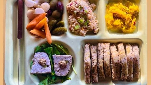 The snack tray at Whoopsie's typically features a few pickled items, a terrine, pimento cheese and toast, but selections change frequently. Courtesy of Whoopsie's