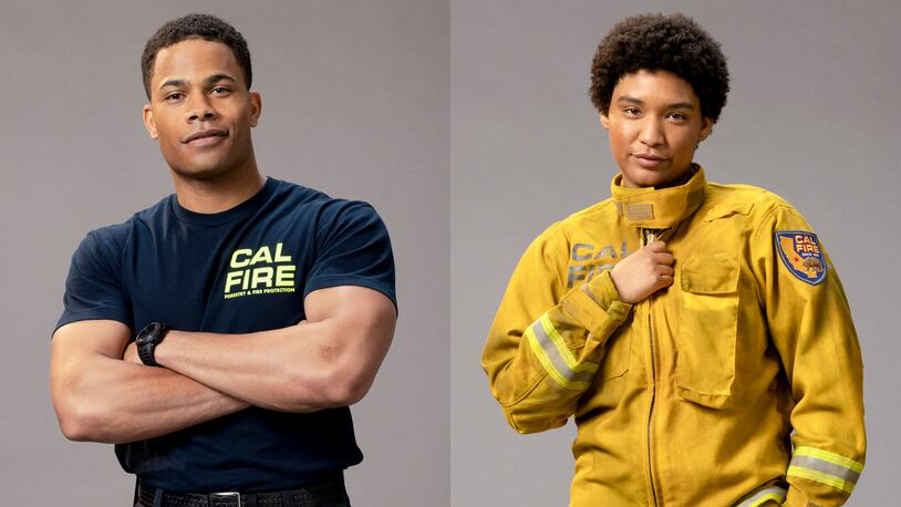 CBS's new drama "Fire Country" features two Atlanta actors Jordan Calloway (left) and Jules Latimer (right). CBS