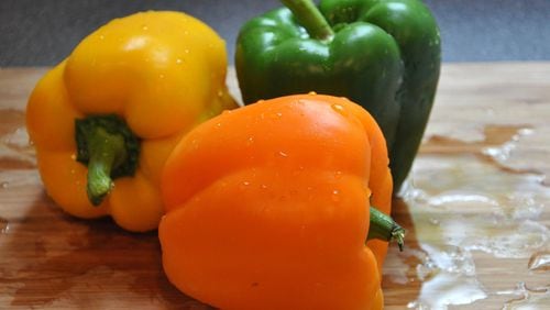 Different varieties of bell pepper produce different skin colors after the initial green phase. WALTER REEVES