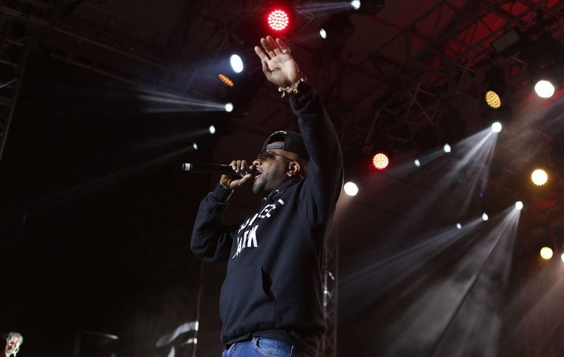 Jermaine Dupri, who curated the week of concerts during Super Bowl Live at Centennial Olympic Park, performed on Jan. 28, 2019.(Akili-Casundria Ramsess/Eye of Ramsess Media)