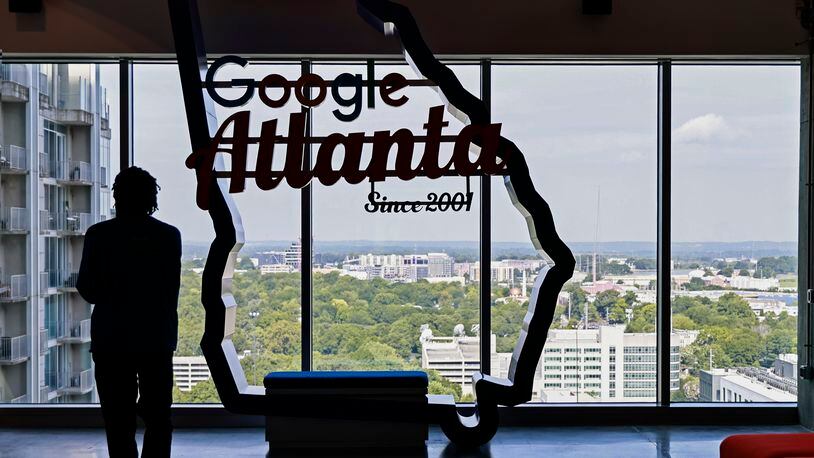 Views of Google Atlanta’s office in Midtown on Wednesday, July 27, 2022. (Natrice Miller/natrice.miller@ajc.com)