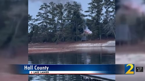 The single-engine aircraft crashed at the Lanier Islands resort.