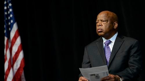 John Lewis attends the U.S. Postal Service Unveiling of the 1963 March On Washington Stamp on August 23, 2013 in Washington, United States.