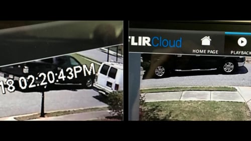The dark truck pictured was allegedly driven by a man impersonating a police officer in Dacula, Gwinnett County police say.