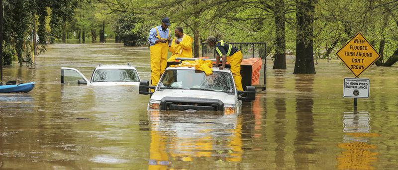 Multiple rounds of dangerous weather visited metro Atlanta in early April, leading to tornado watches and warnings, severe thunderstorm warnings and flash flood warnings. JOHN SPINK /JSPINK@AJC.COM
