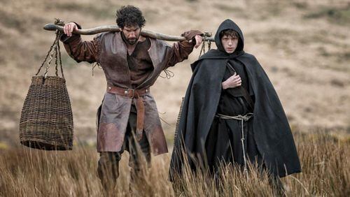Jon Bernthal and Tom Holland in a still from "Pilgrimage." Photo: Credit Kris Dewitte/RLJ Entertainment