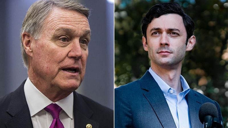 In the 2020 race for the U.S. Senate between Republican incumbent David Perdue, left, and Jon Ossoff, the Democrat courted Black and liberal voters by advocating for an expansion of federal voting rights and a “public option” government health care plan.