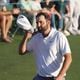 Scottie Scheffler acknowledges patrons as he finishes third round in the lead at the 2024 Masters Tournament at Augusta National Golf Club, Saturday, April 13, 2024, in Augusta, Ga. Jason Getz / Jason.Getz@ajc.com)
