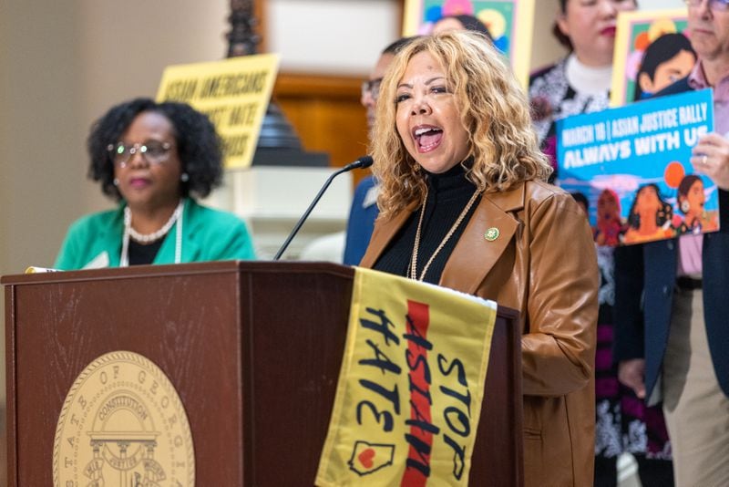 U.S. Rep. Lucy McBath, D-Marietta, will speak at a rally today on the National Mall with other proponents of a federal assault weapon ban.(Arvin Temkar/The Atlanta Journal-Constitution)